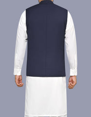 Navy Plain Waist Coat WC2626S-40