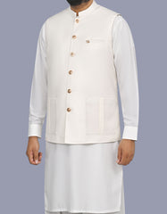 Off White Plain Waist Coat WC2627C-38