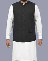 Black Check Waist Coat WC2639S-34
