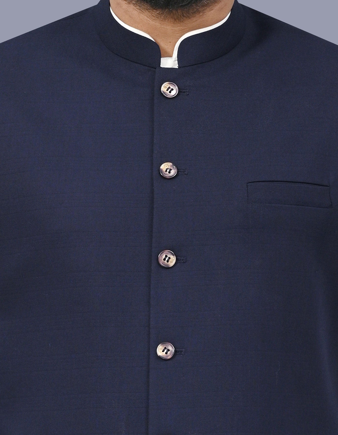 Navy Check Waist Coat WC2640C-36