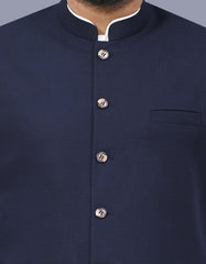 Navy Check Waist Coat WC2640C-36