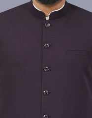 Maroon Check Waist Coat WC2641S-36