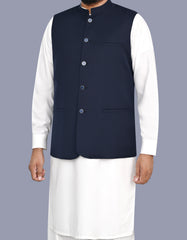Navy Plain Waist Coat WC2642C-38