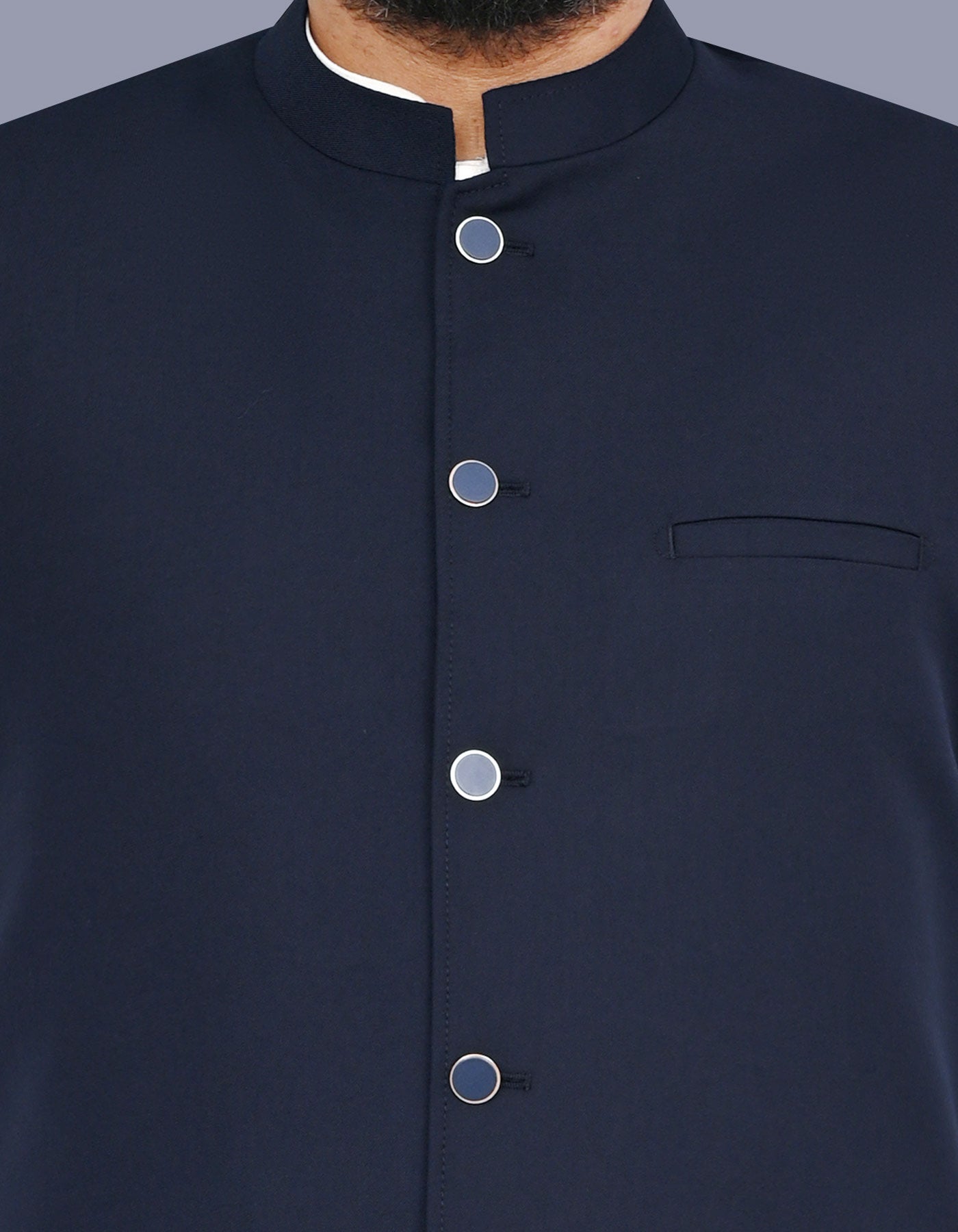 Navy Plain Waist Coat WC2642C-36