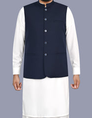 Navy Plain Waist Coat WC2642C-34
