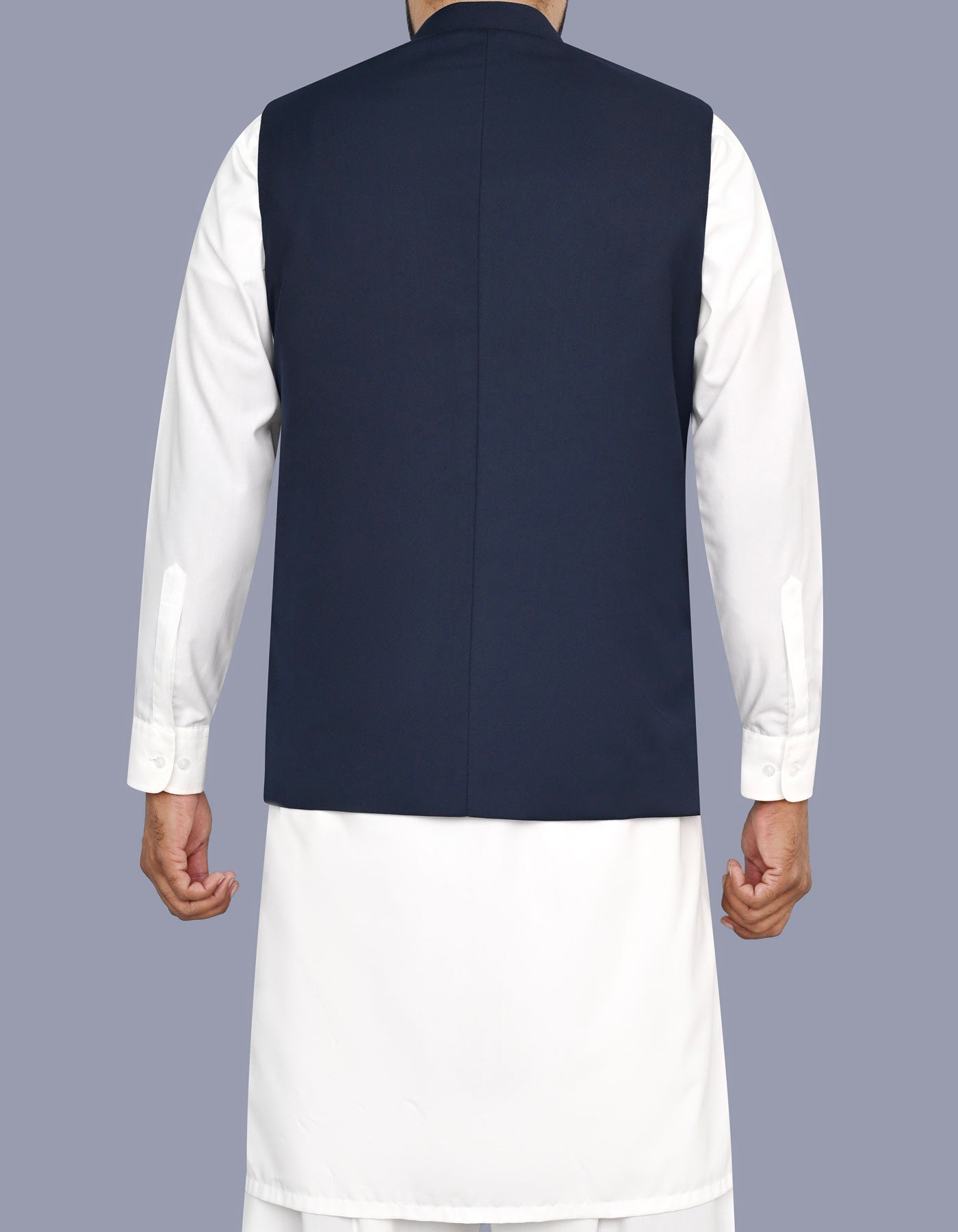 Navy Plain Waist Coat WC2643S-40