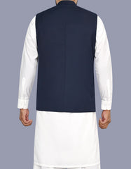 Navy Plain Waist Coat WC2643S-40
