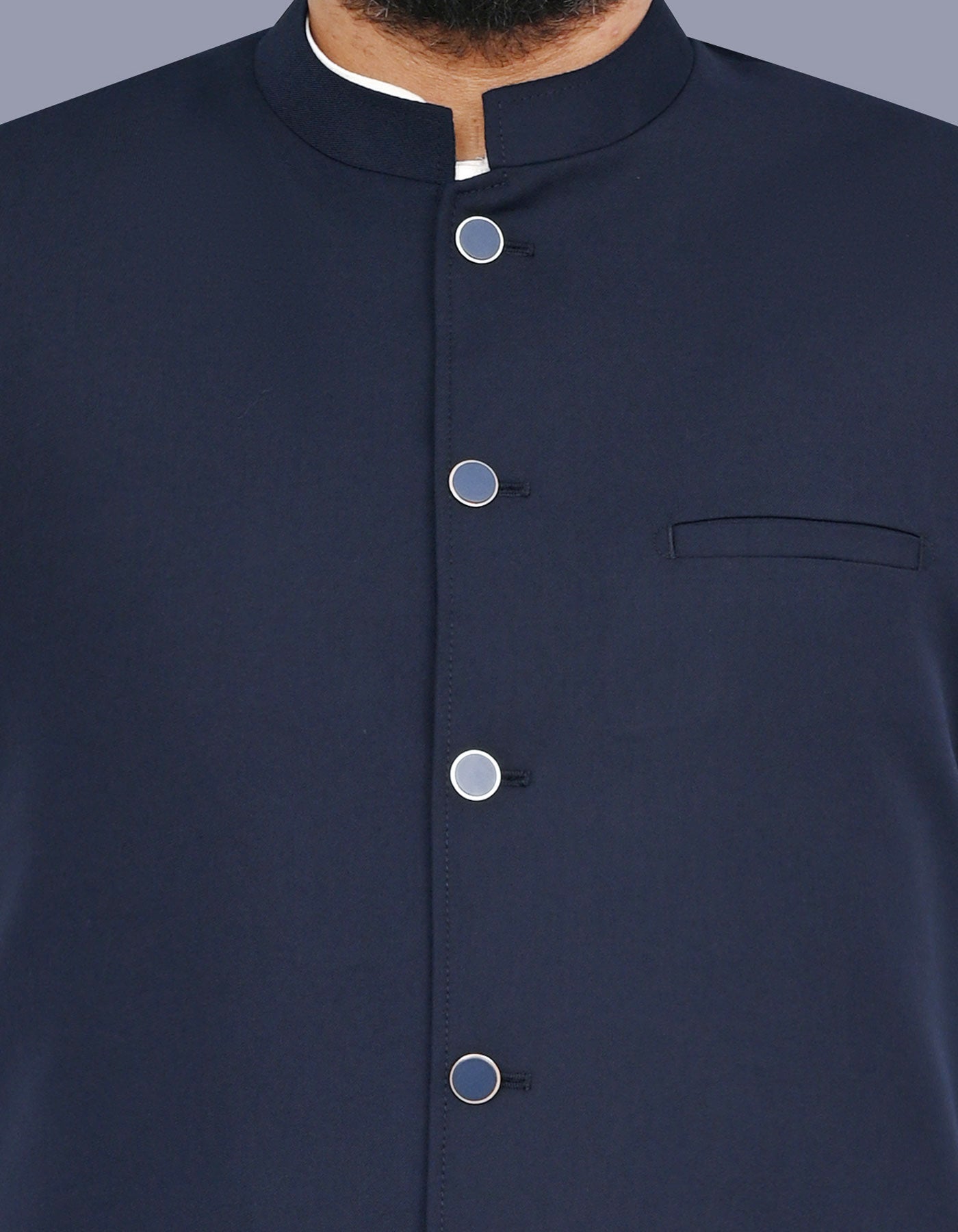 Navy Plain Waist Coat WC2643S-36