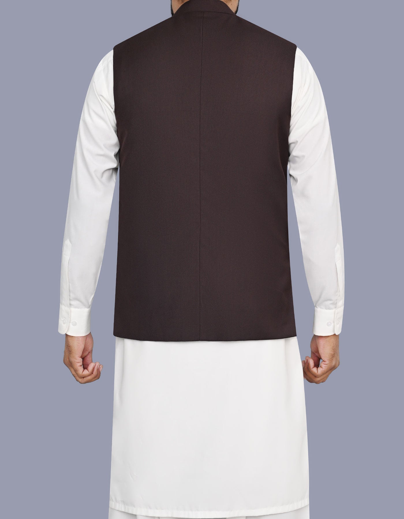 Chocolate Plain Waist Coat WC2644S-40