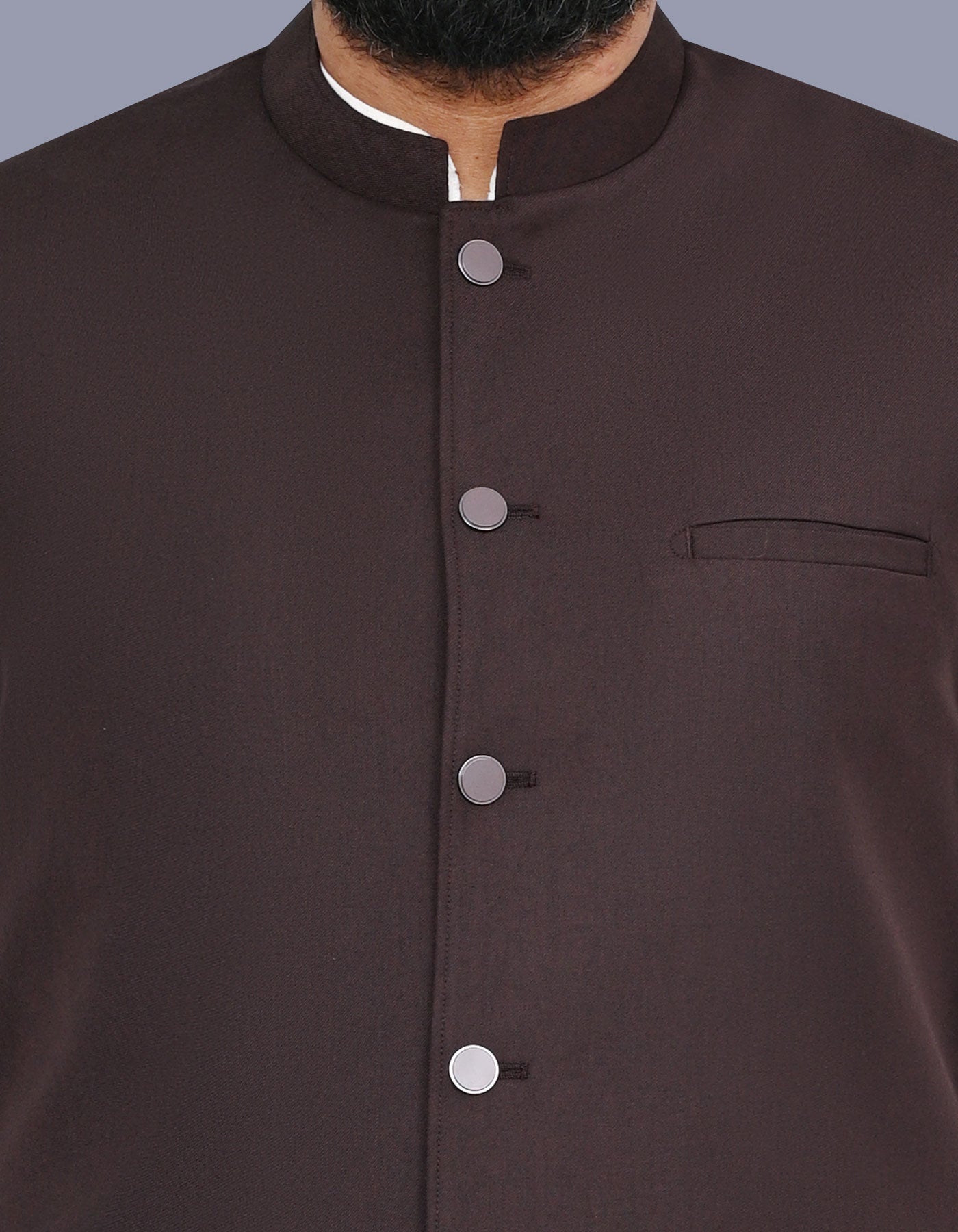 Chocolate Plain Waist Coat WC2644S-36