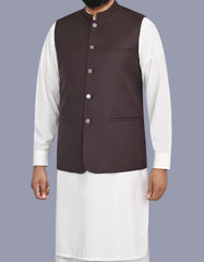 Chocolate Plain Waist Coat WC2645C-38