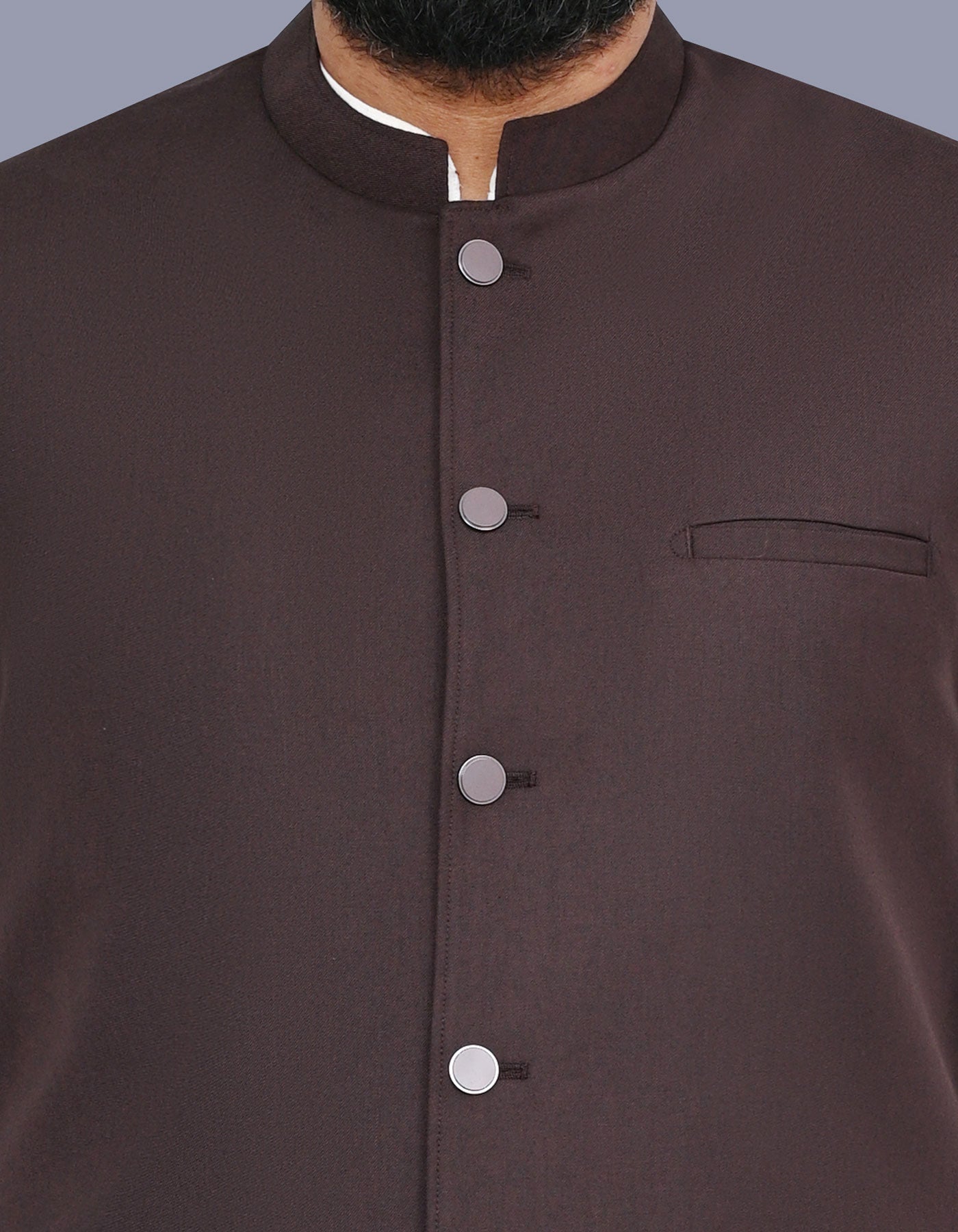 Chocolate Plain Waist Coat WC2645C-36