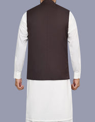 Chocolate Plain Waist Coat WC2645S-40