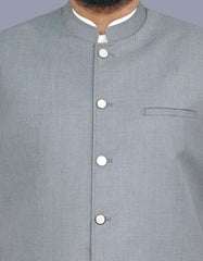 Grey Plain Waist Coat WC2646C-36