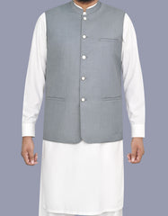 Grey Plain Waist Coat WC2646S-34
