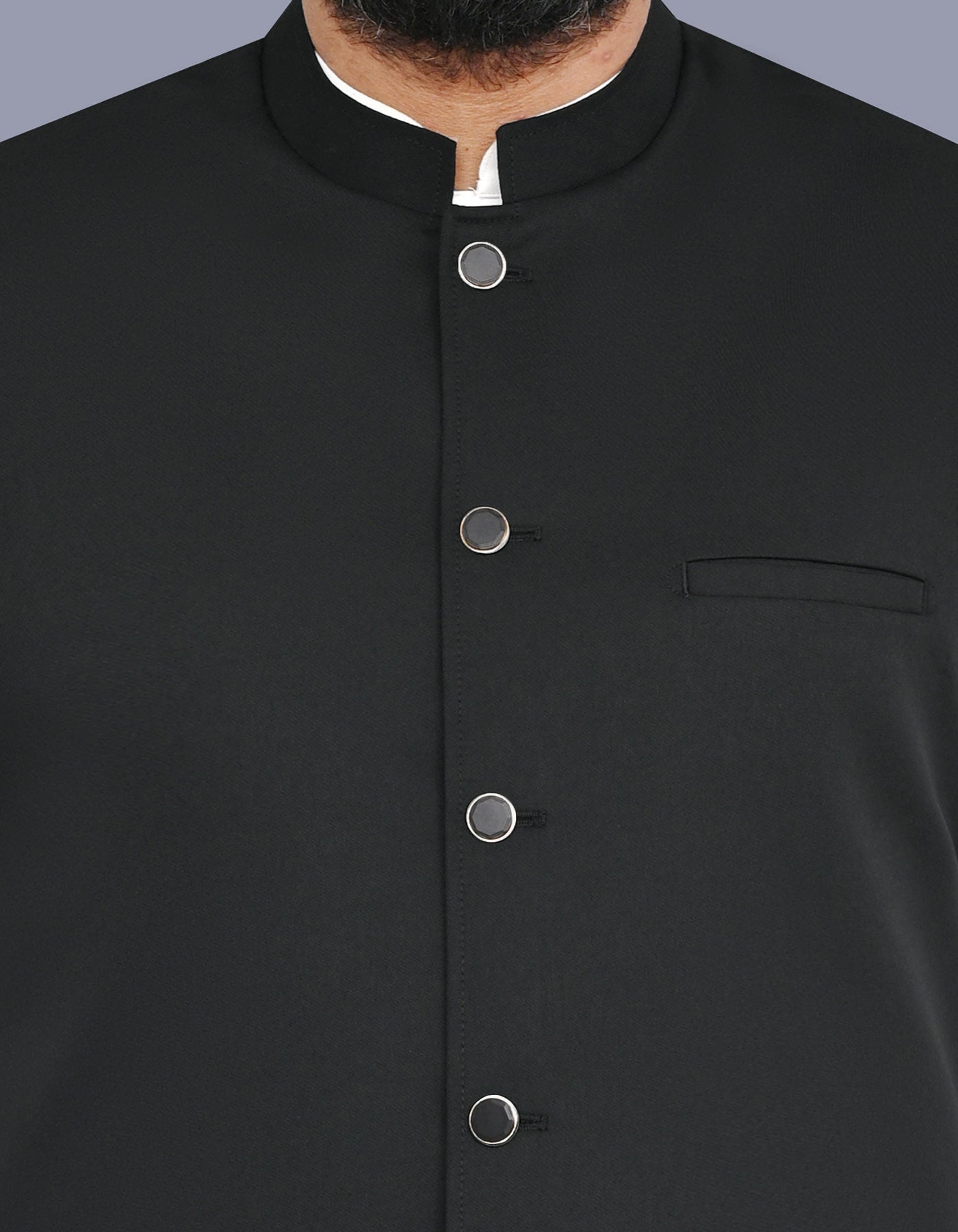 Black Plain Waist Coat WC2647C-36