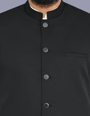 Black Plain Waist Coat WC2647C-36