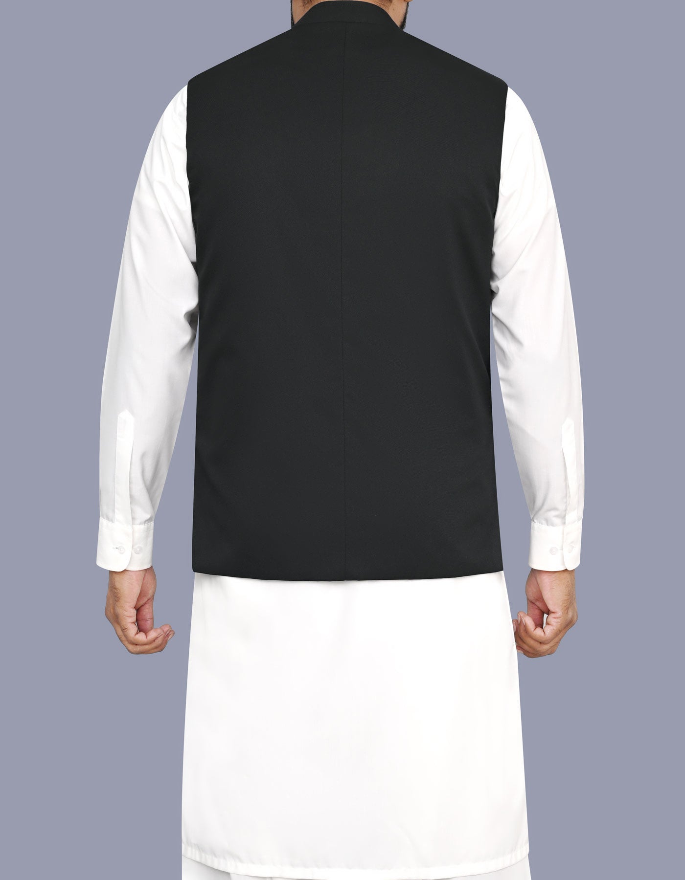 Black Plain Waist Coat WC2648C-40