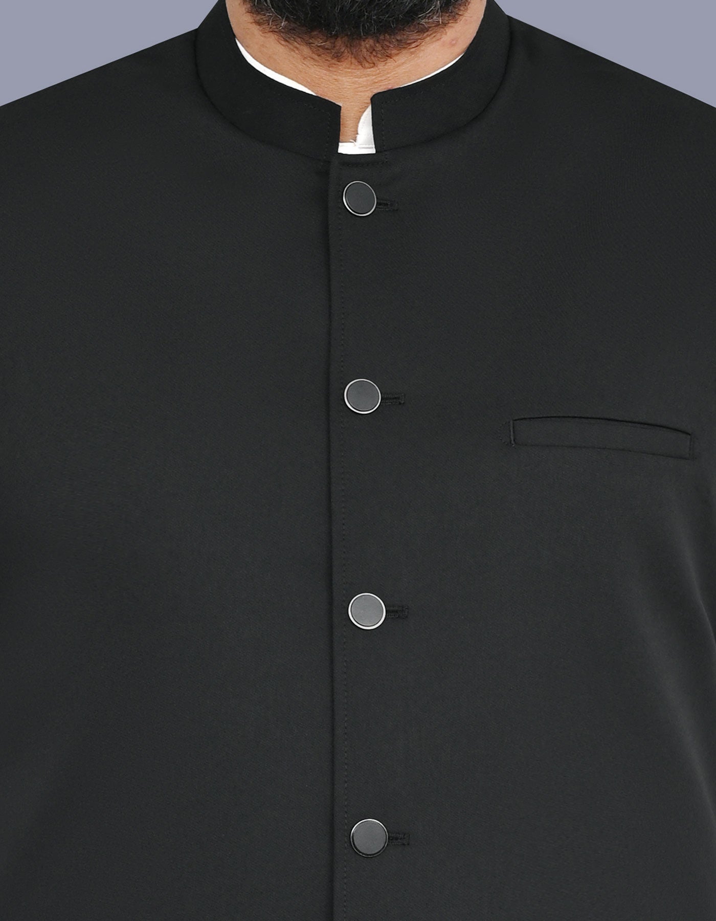 Black Plain Waist Coat WC2648C-36