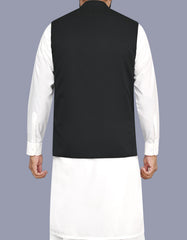 Black Plain Waist Coat WC2648S-40