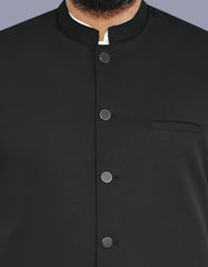 Black Plain Waist Coat WC2649S-36