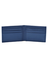 Blue 100% Leather Wallet