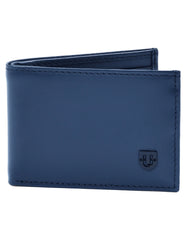 Blue 100% Leather Wallet