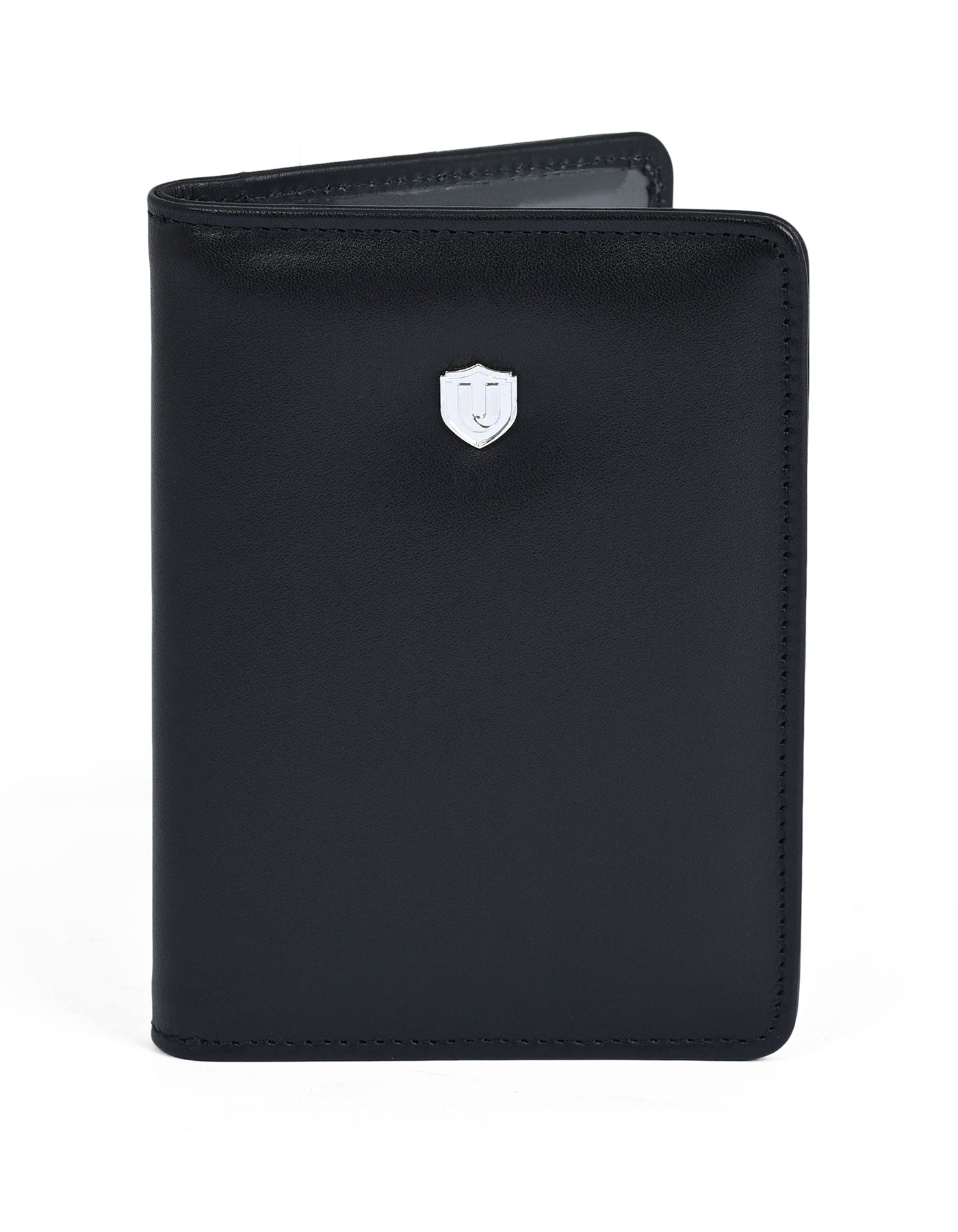 Black 100% Leather Passport Holder
