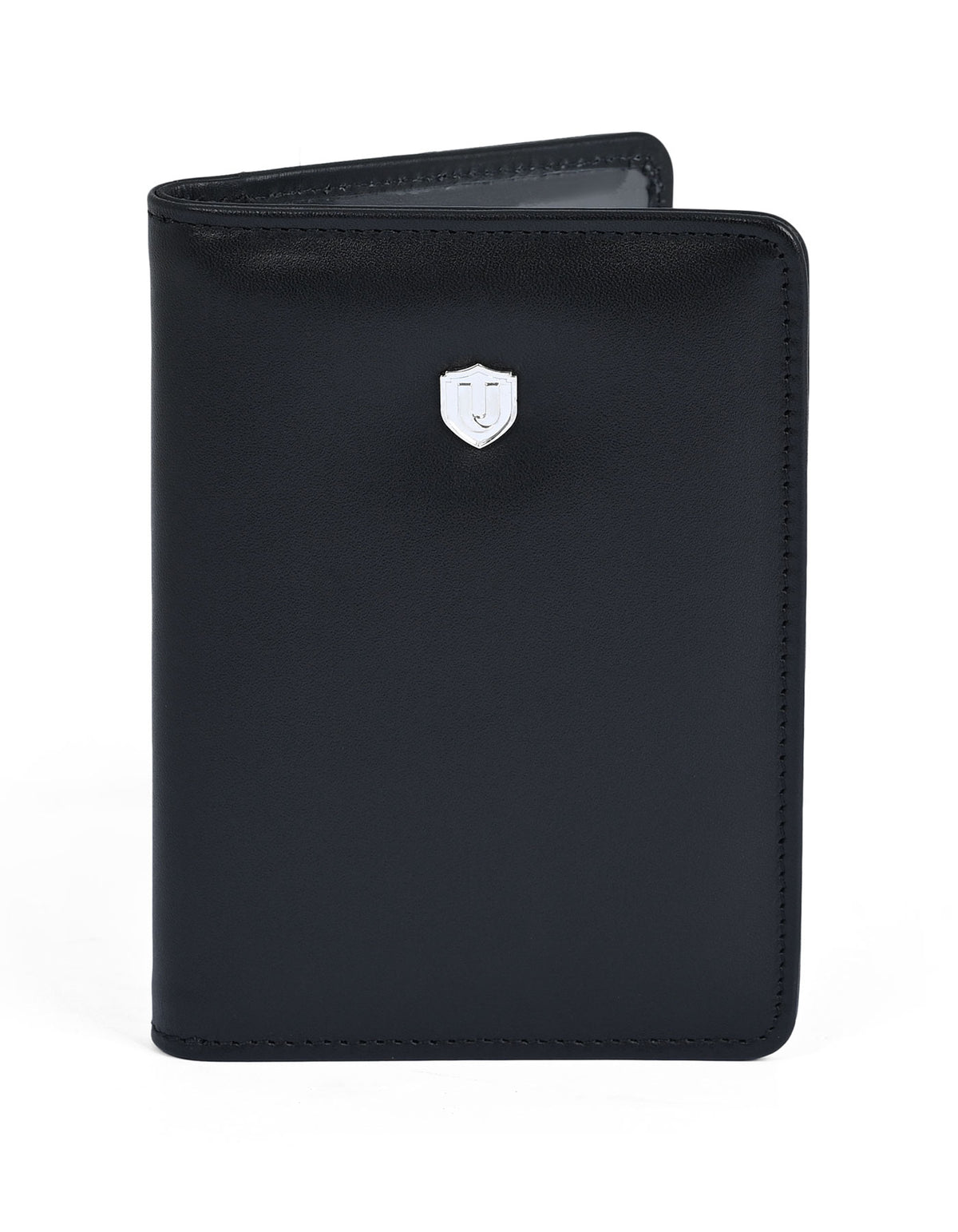 Black 100% Leather Passport Holder