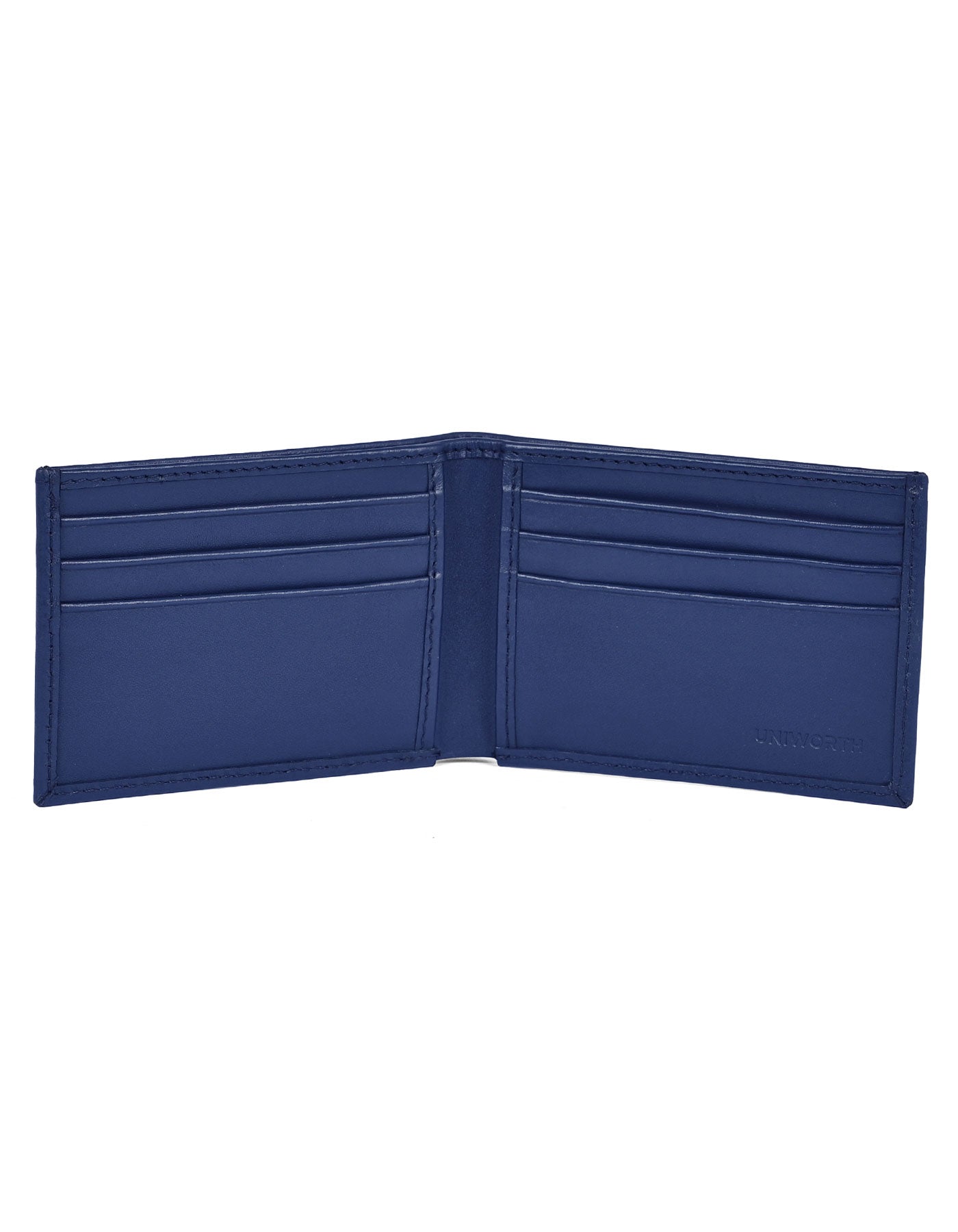 Navy 100% Leather Wallet