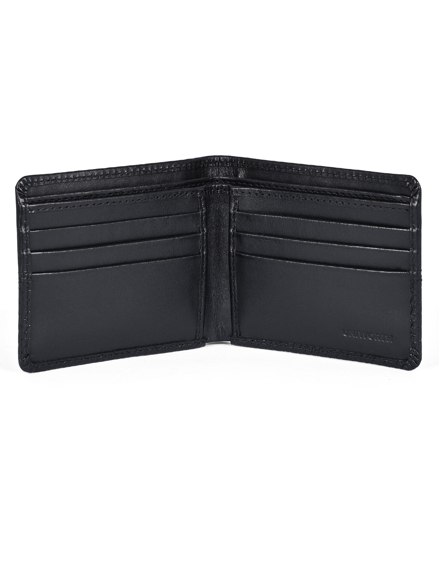 Black Texture 100% Leather Wallet