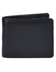 Black Texture 100% Leather Wallet