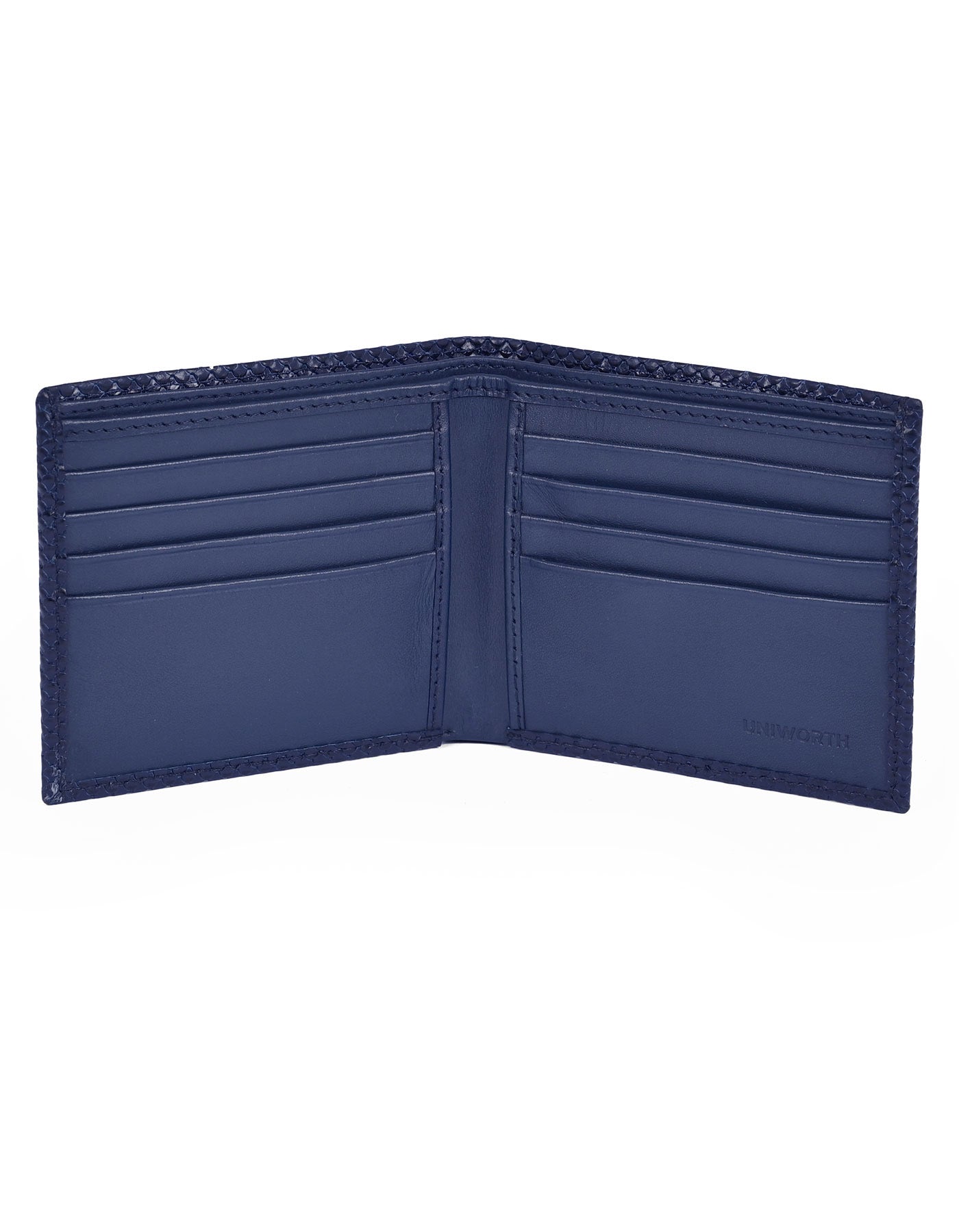 Blue 100% Leather Wallet