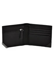 Black Plain 100% Leather Wallet