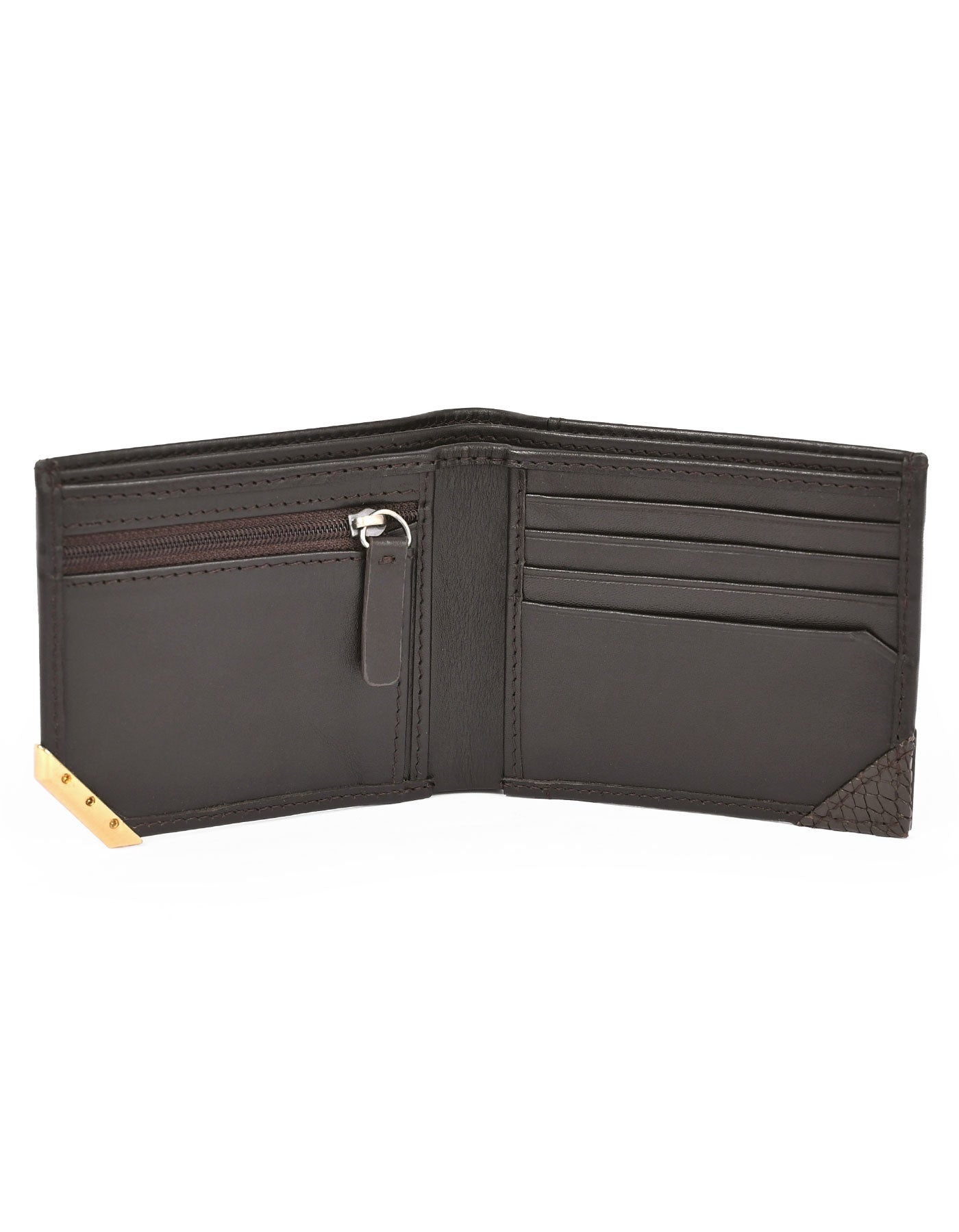 Brown 100% Leather Basic Wallet