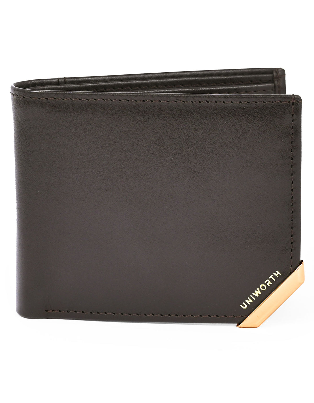 Brown 100% Leather Basic Wallet
