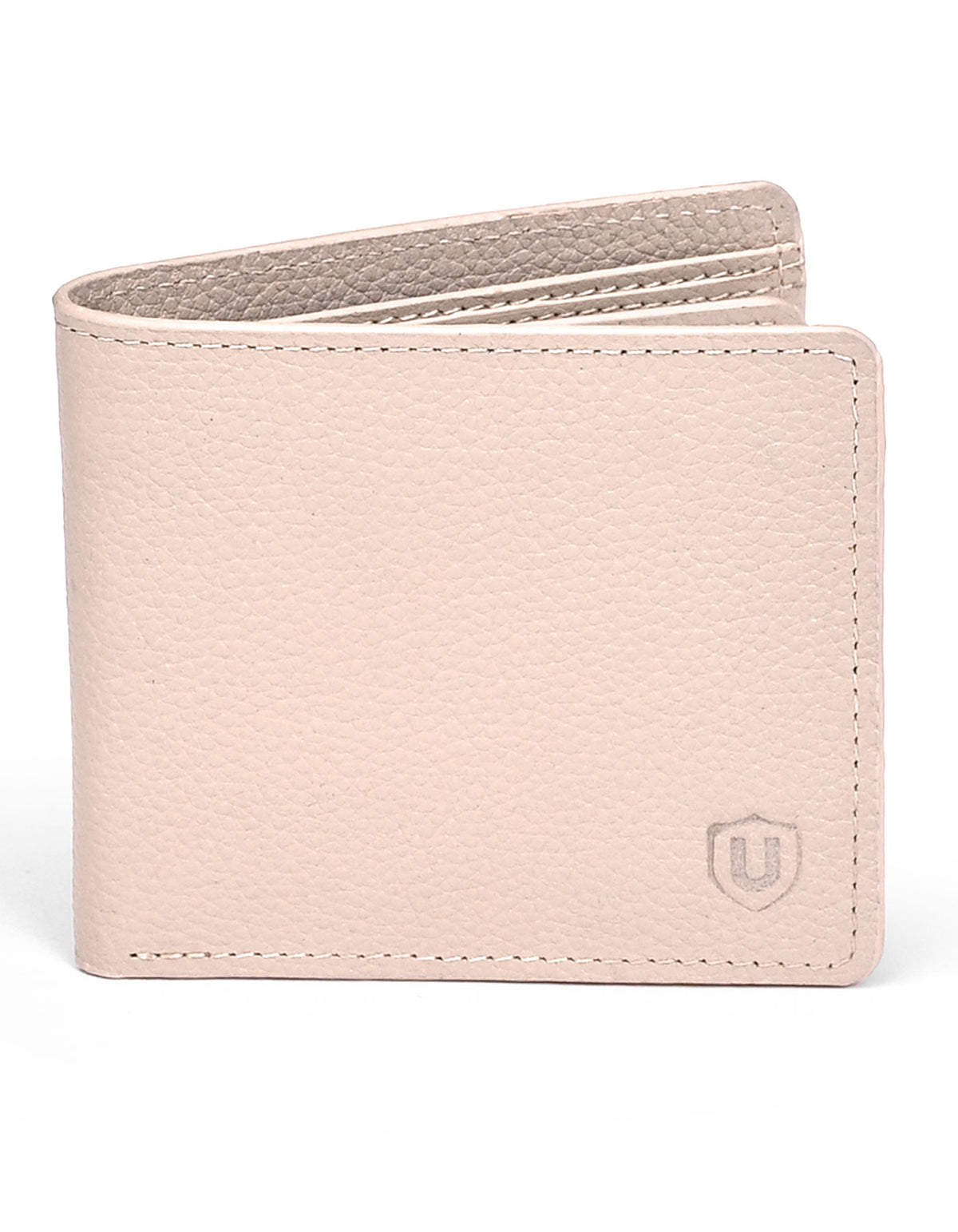 Beige 100% Leather Wallet