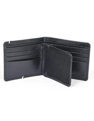 Black Texture 100% Leather Wallet
