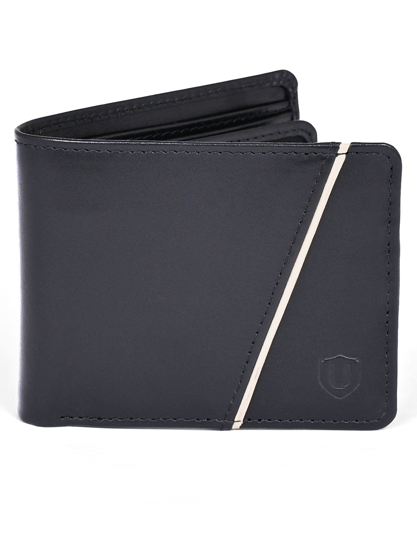 Black Texture 100% Leather Wallet