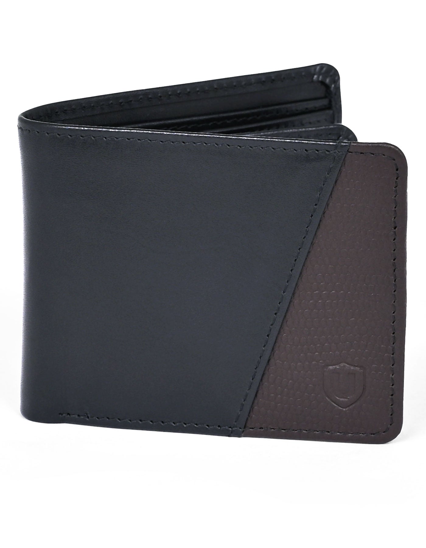 Black Plain 100% Leather Wallet