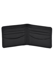 Black Plain 100% Leather Wallet