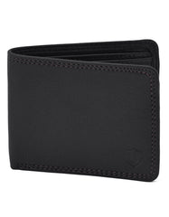 Black Plain 100% Leather Wallet
