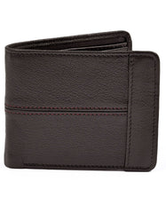 Black Texture 100% Leather Basic Wallet