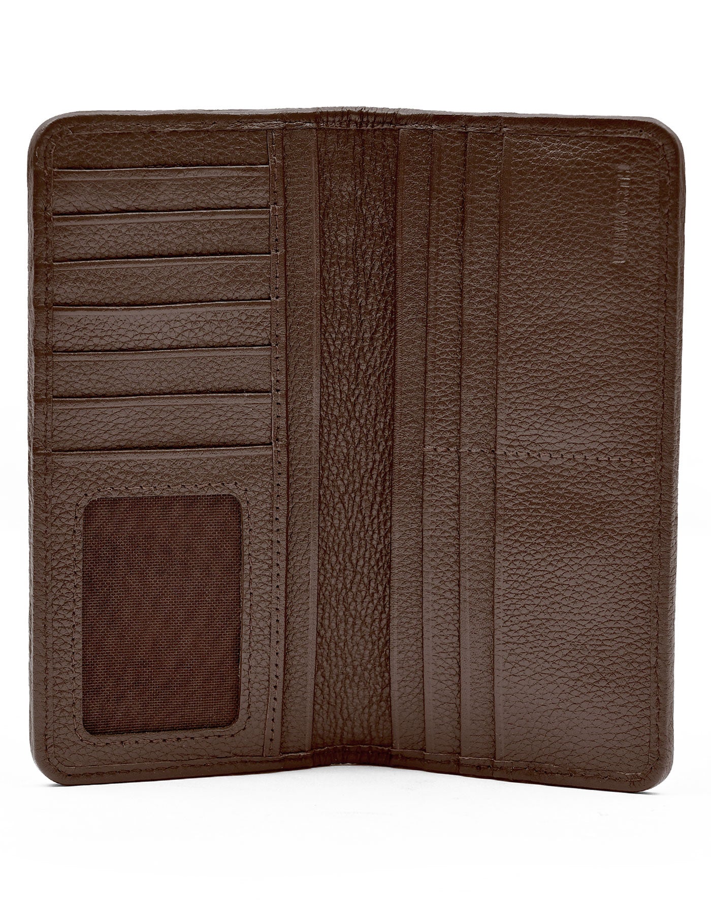 Brown Texture 100% Leather Basic Wallet