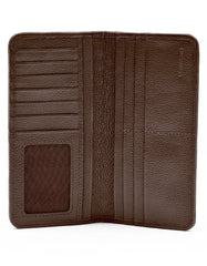 Brown Texture 100% Leather Basic Wallet