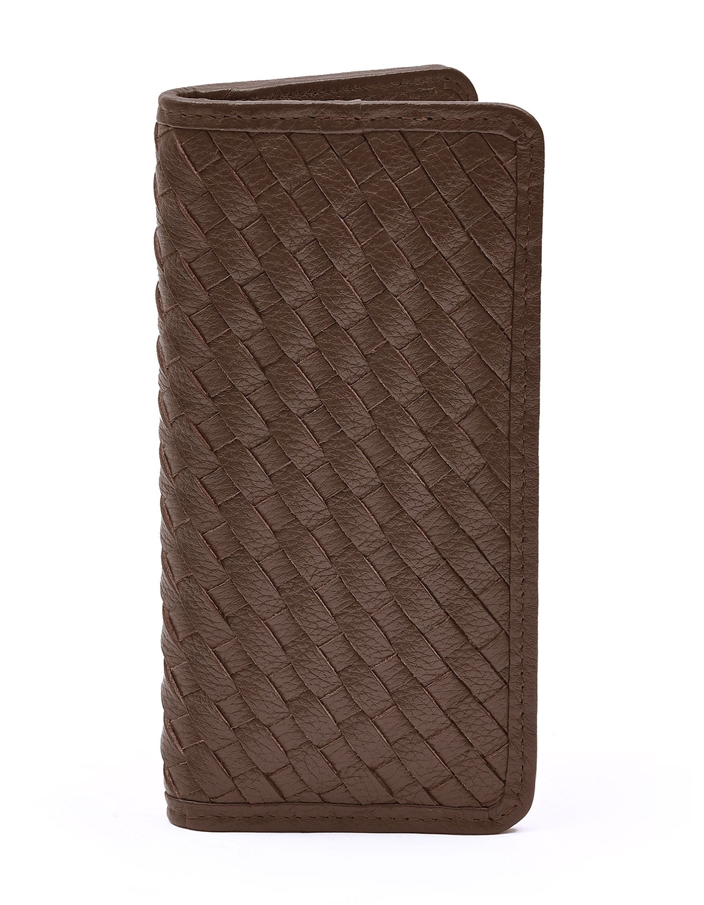 Brown Texture 100% Leather Basic Wallet
