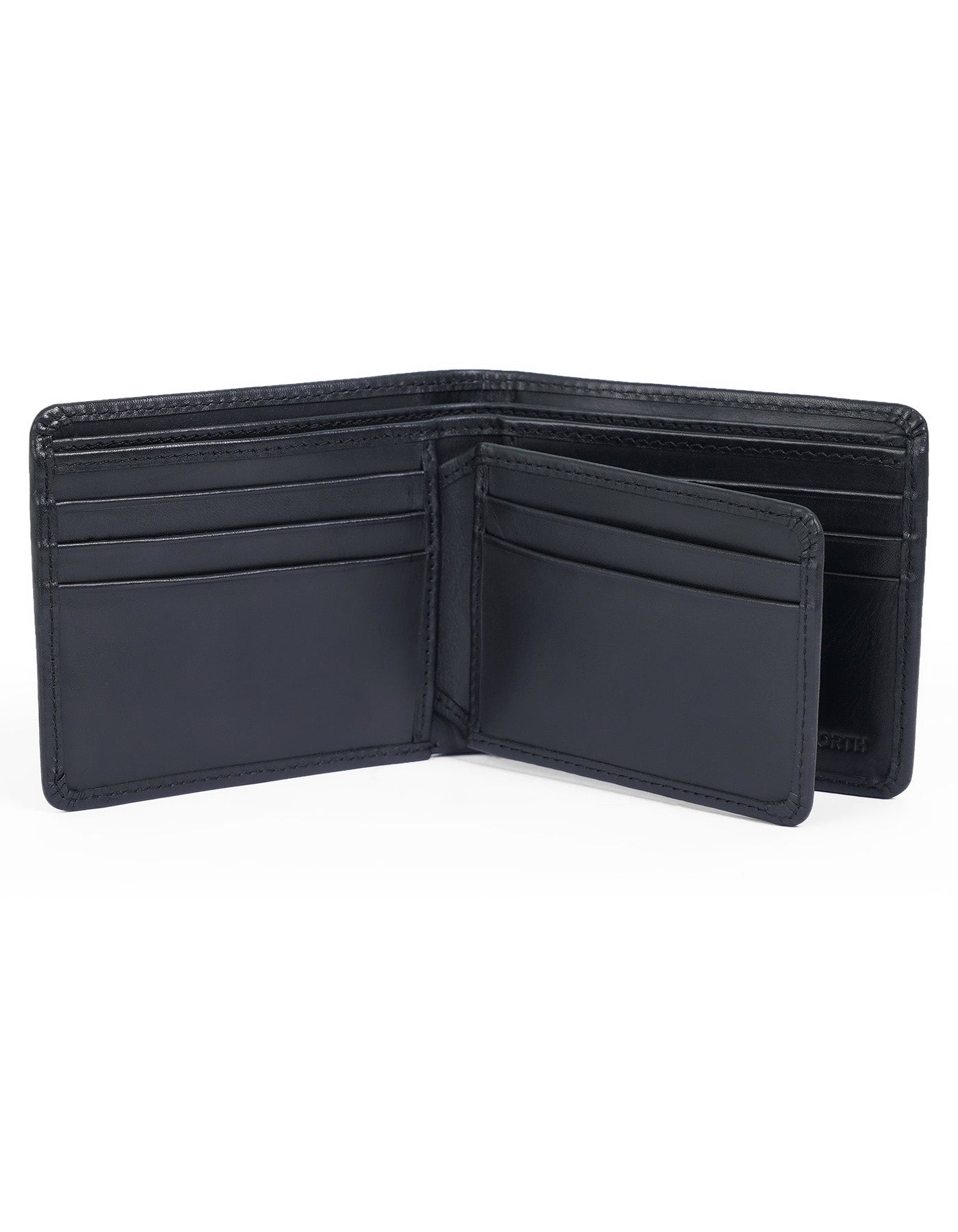 Black Plain 100% Leather Wallet