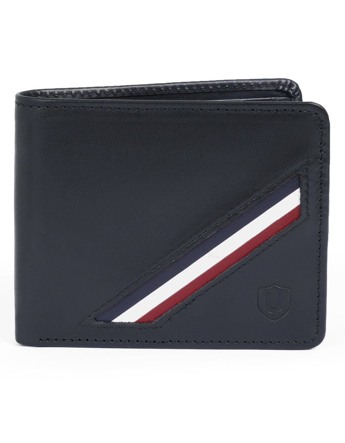 Black Plain 100% Leather Wallet