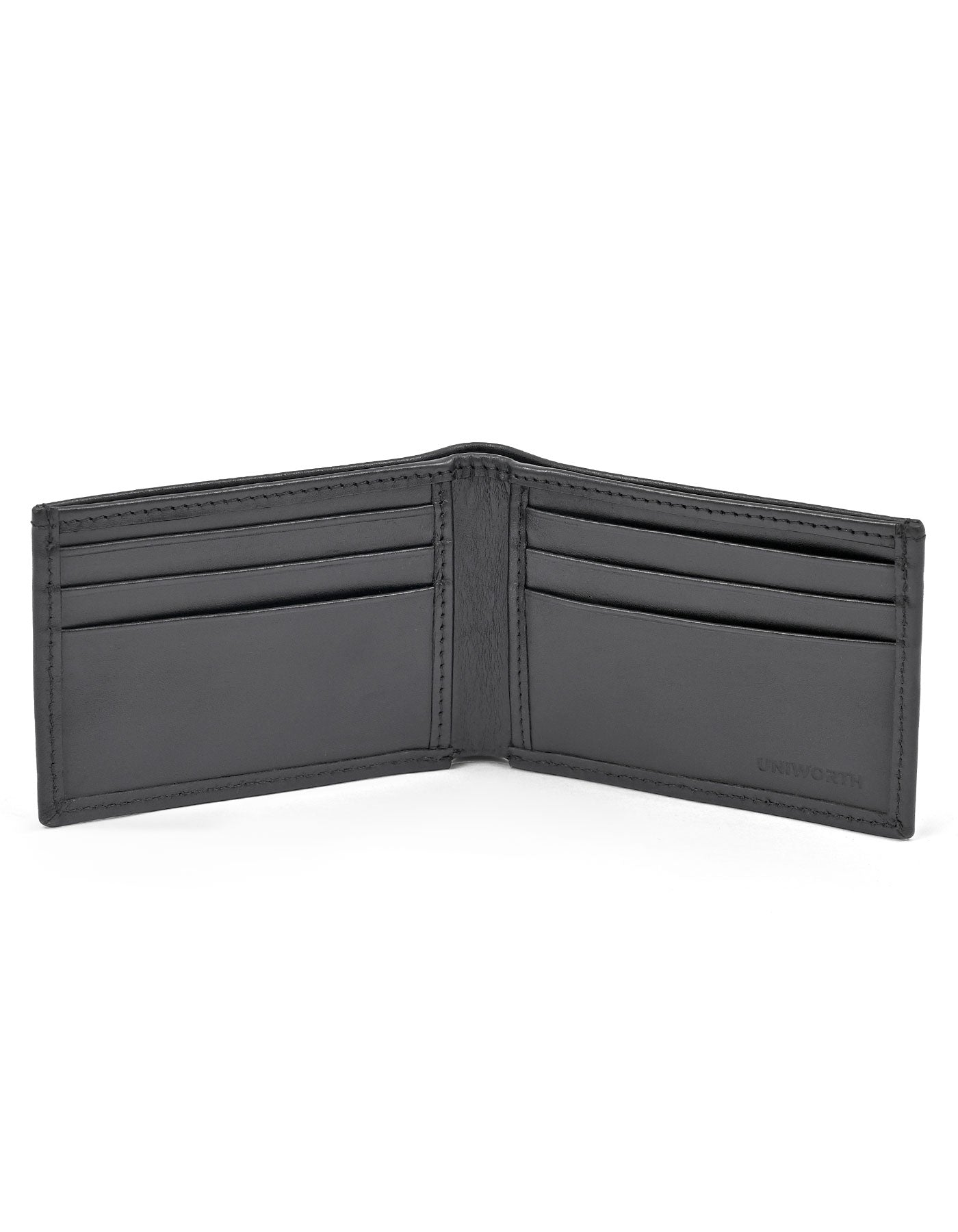 Black Plain 100% Leather Wallet