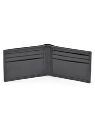 Black Plain 100% Leather Wallet